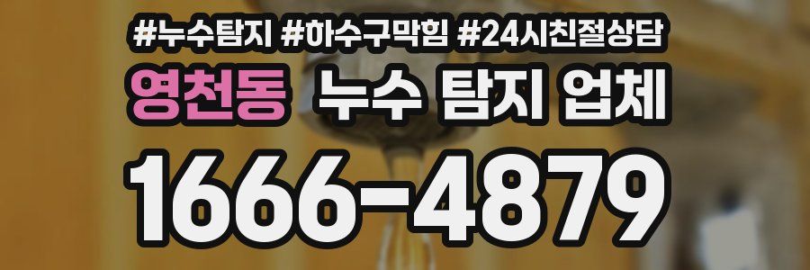 영천동 누수 탐지 업체