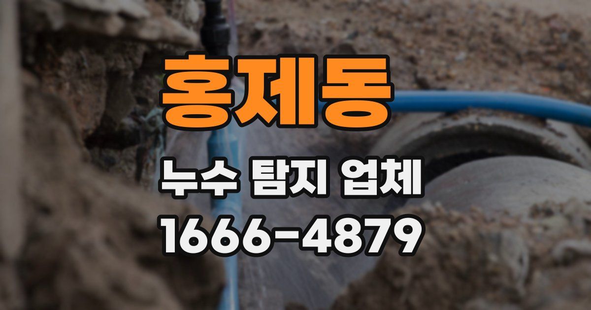 홍제동 누수 탐지 업체