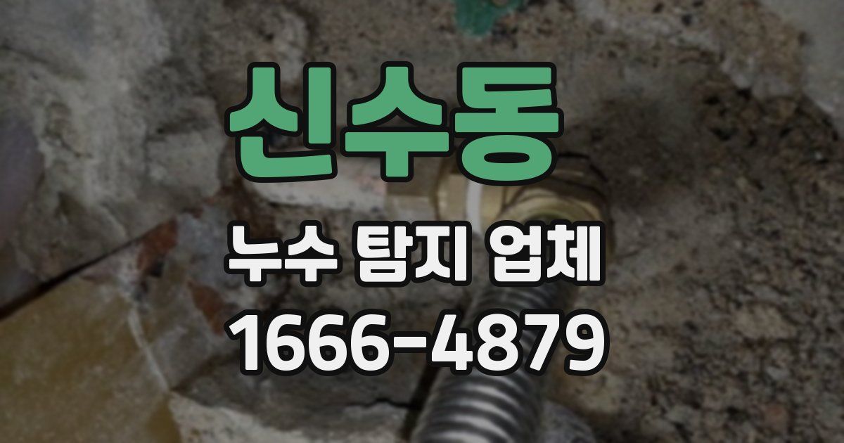 신수동 누수 탐지 업체