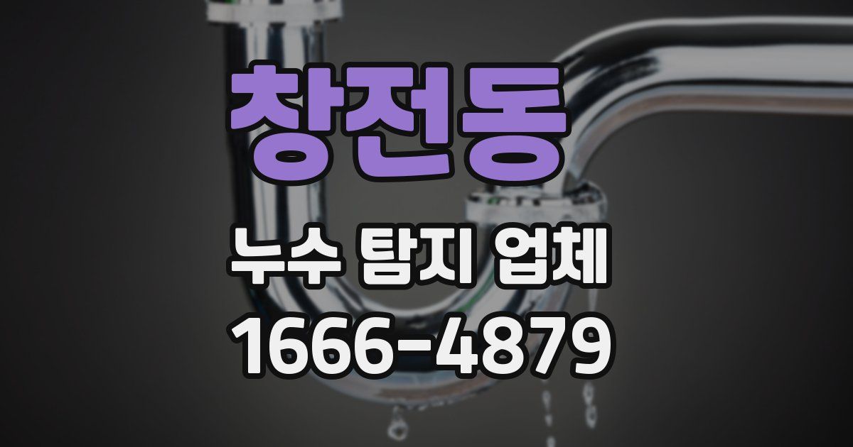 창전동 누수 탐지 업체