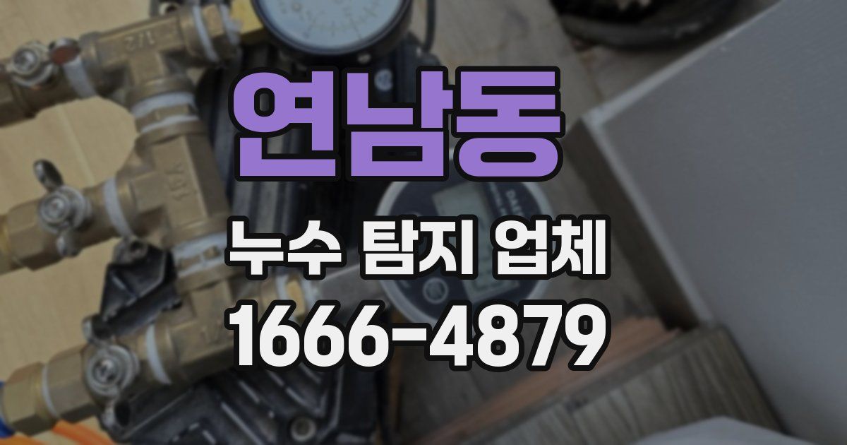 연남동 누수 탐지 업체