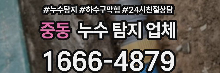 중동 누수 탐지 업체