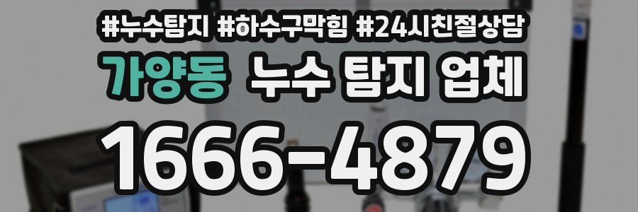 가양동 누수 탐지 업체