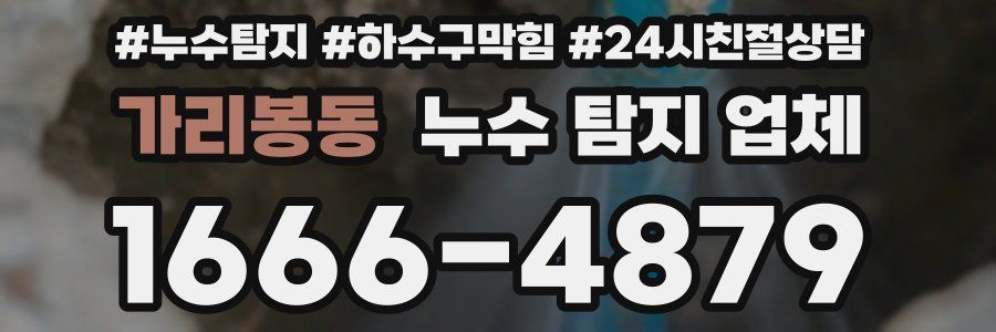 가리봉동 누수 탐지 업체