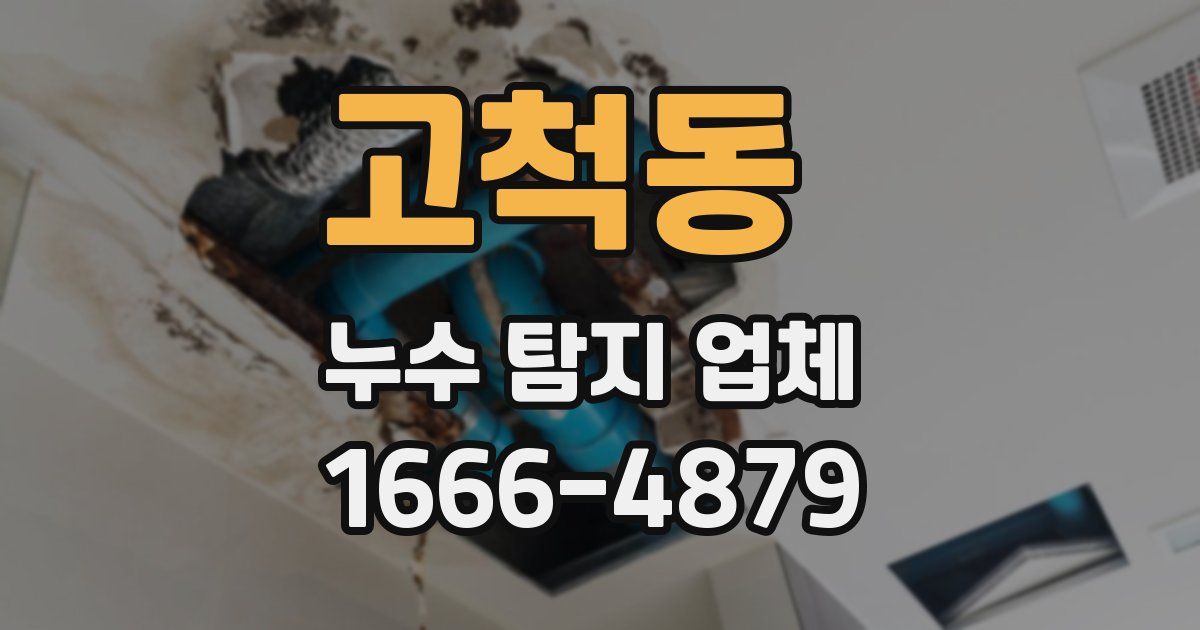 고척동 누수 탐지 업체
