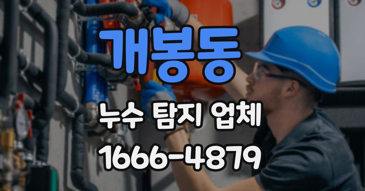 개봉동 누수 탐지 업체