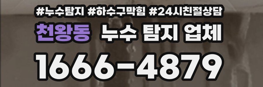 천왕동 누수 탐지 업체