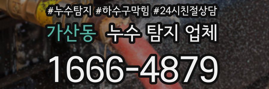 가산동 누수 탐지 업체