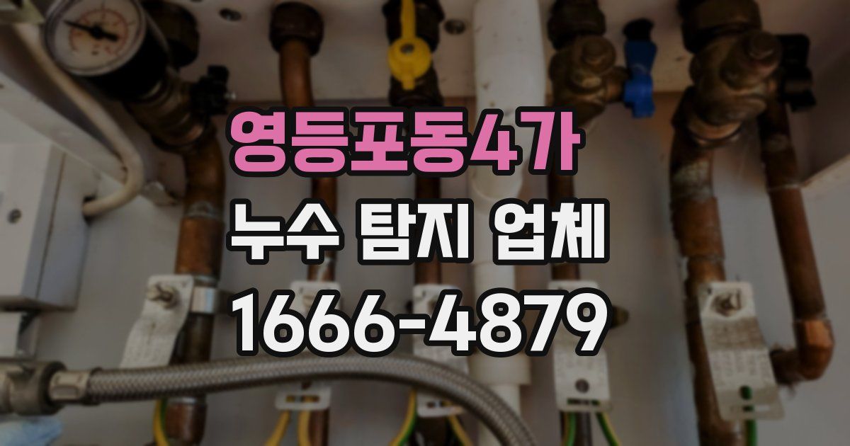 영등포동4가 누수 탐지 업체