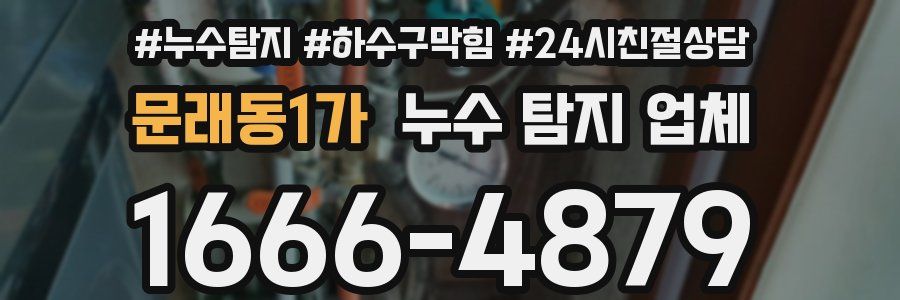 문래동1가 누수 탐지 업체