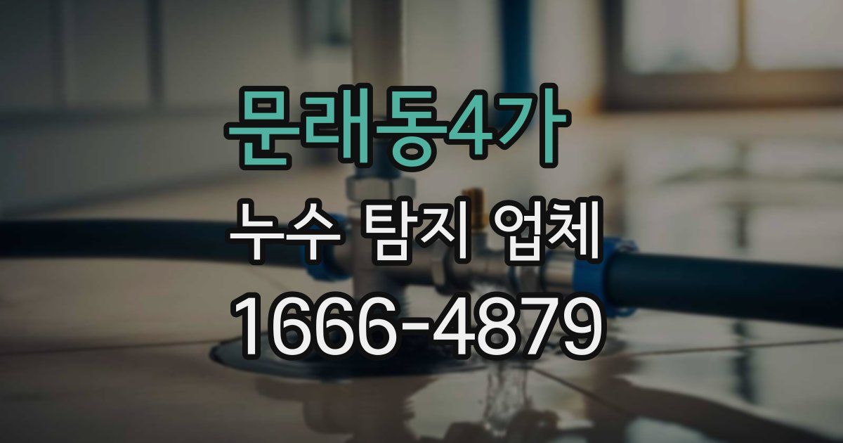 문래동4가 누수 탐지 업체