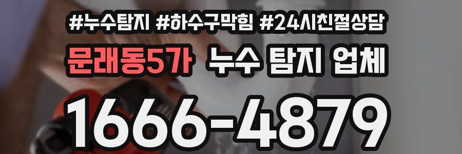 문래동5가 누수 탐지 업체