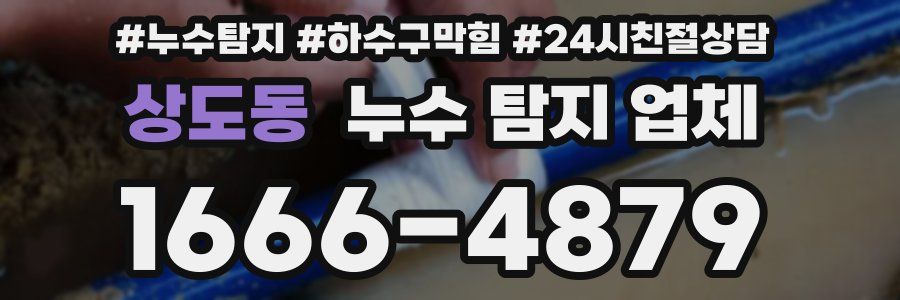 상도동 누수 탐지 업체