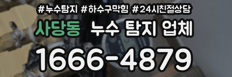 사당동 누수 탐지 업체