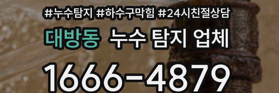 대방동 누수 탐지 업체