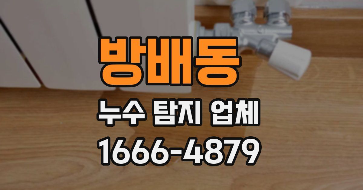 방배동 누수 탐지 업체
