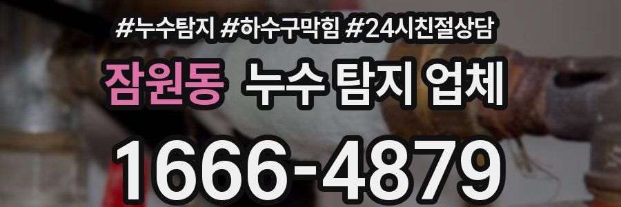 잠원동 누수 탐지 업체