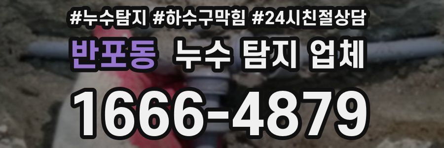 반포동 누수 탐지 업체