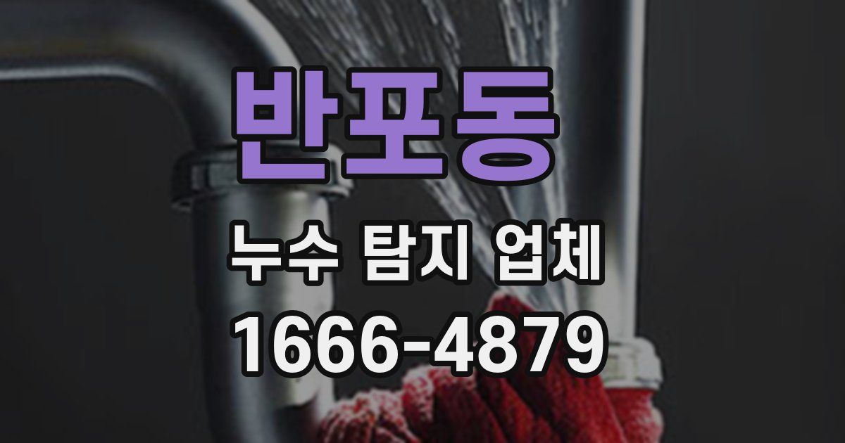 반포동 누수 탐지 업체
