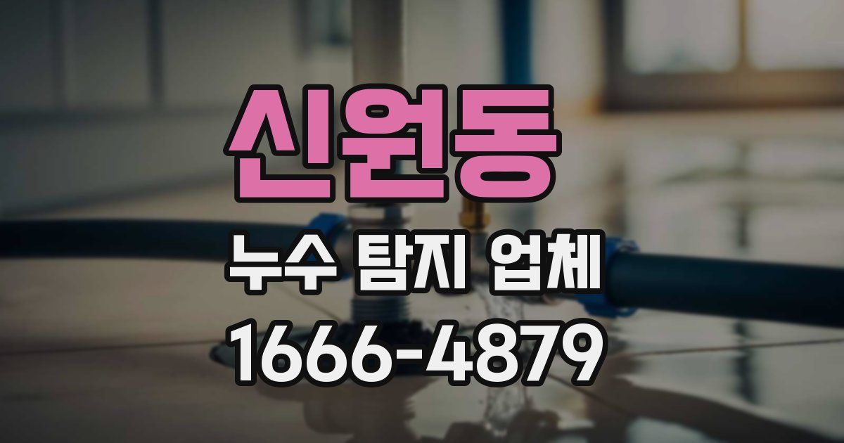 신원동 누수 탐지 업체