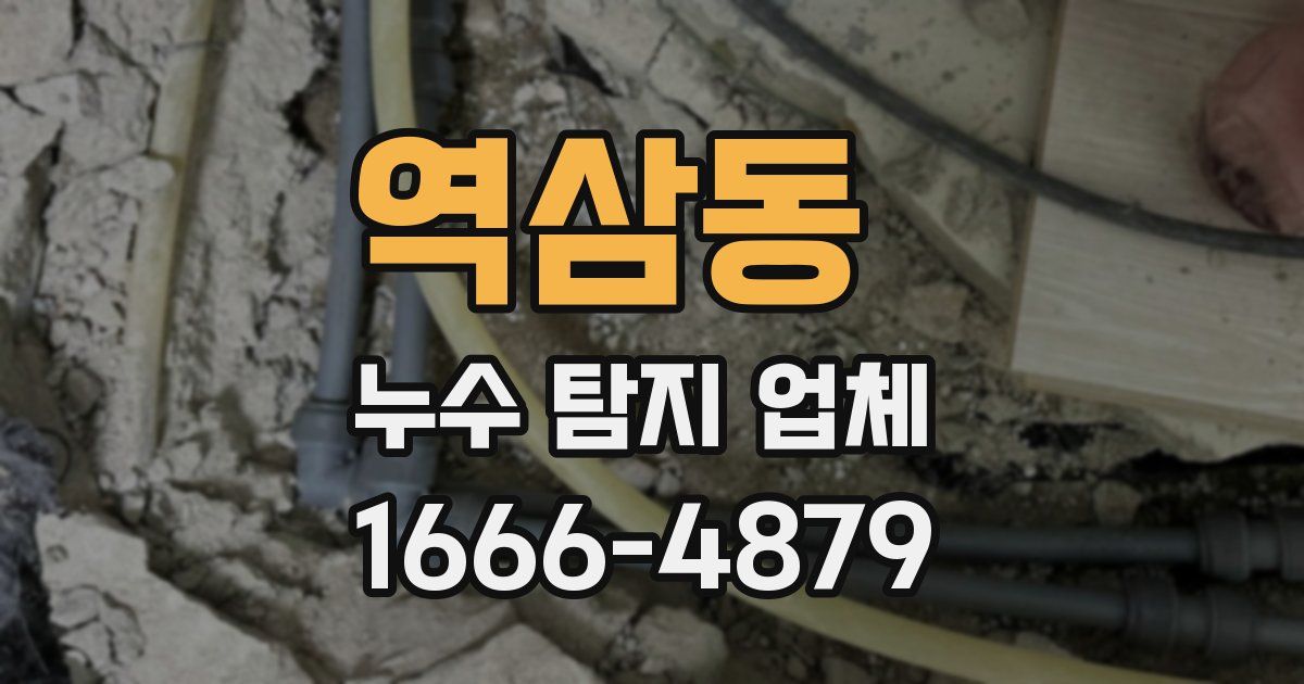 역삼동 누수 탐지 업체