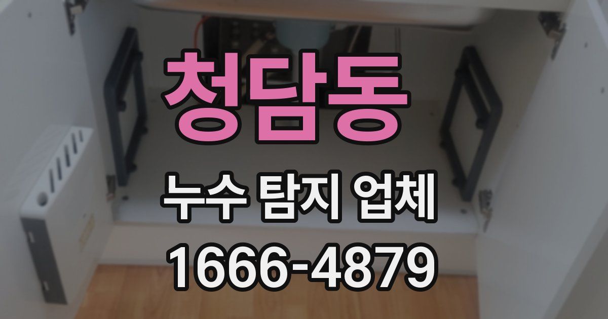 청담동 누수 탐지 업체