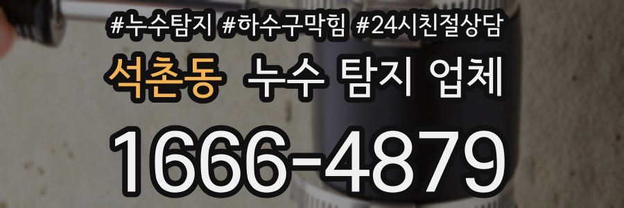 석촌동 누수 탐지 업체