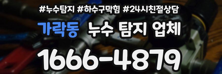 가락동 누수 탐지 업체