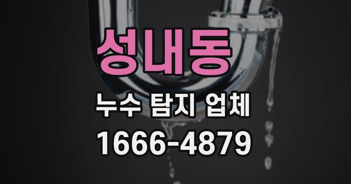 성내동 누수 탐지 업체