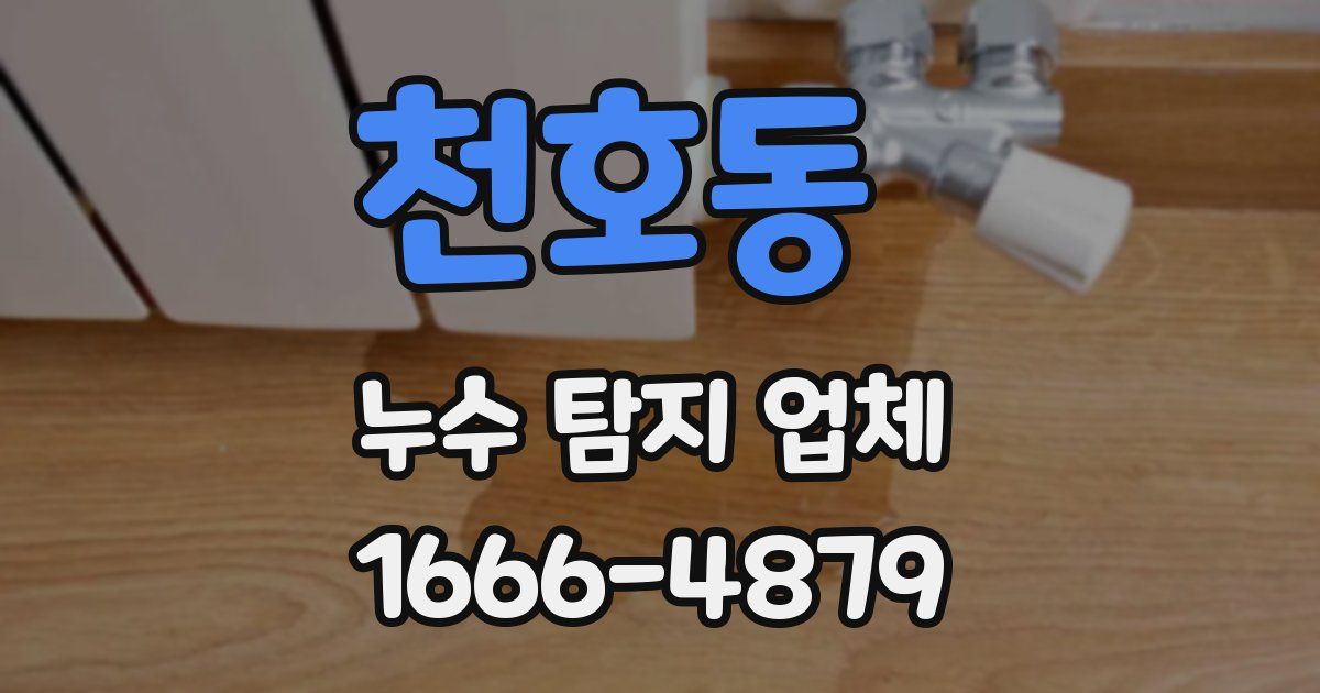 천호동 누수 탐지 업체
