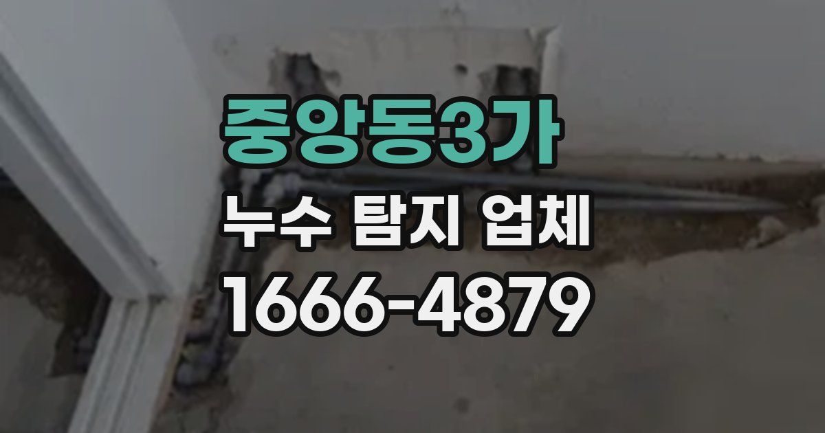 중앙동3가 누수 탐지 업체