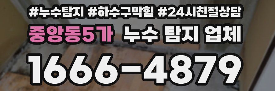 중앙동5가 누수 탐지 업체