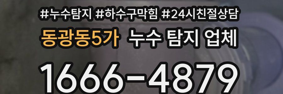 동광동5가 누수 탐지 업체