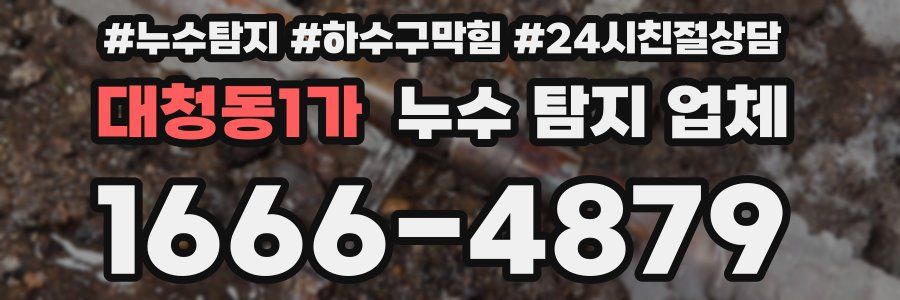 대청동1가 누수 탐지 업체