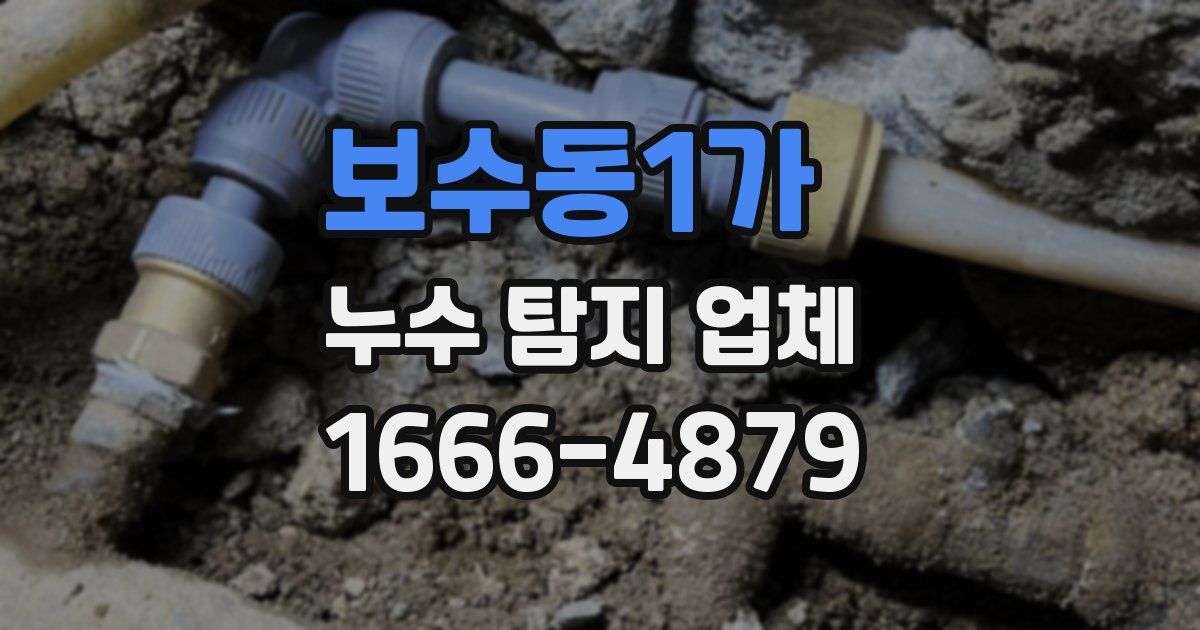 보수동1가 누수 탐지 업체