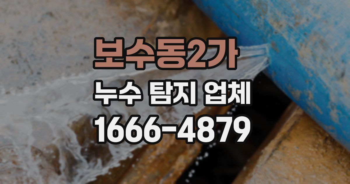 보수동2가 누수 탐지 업체