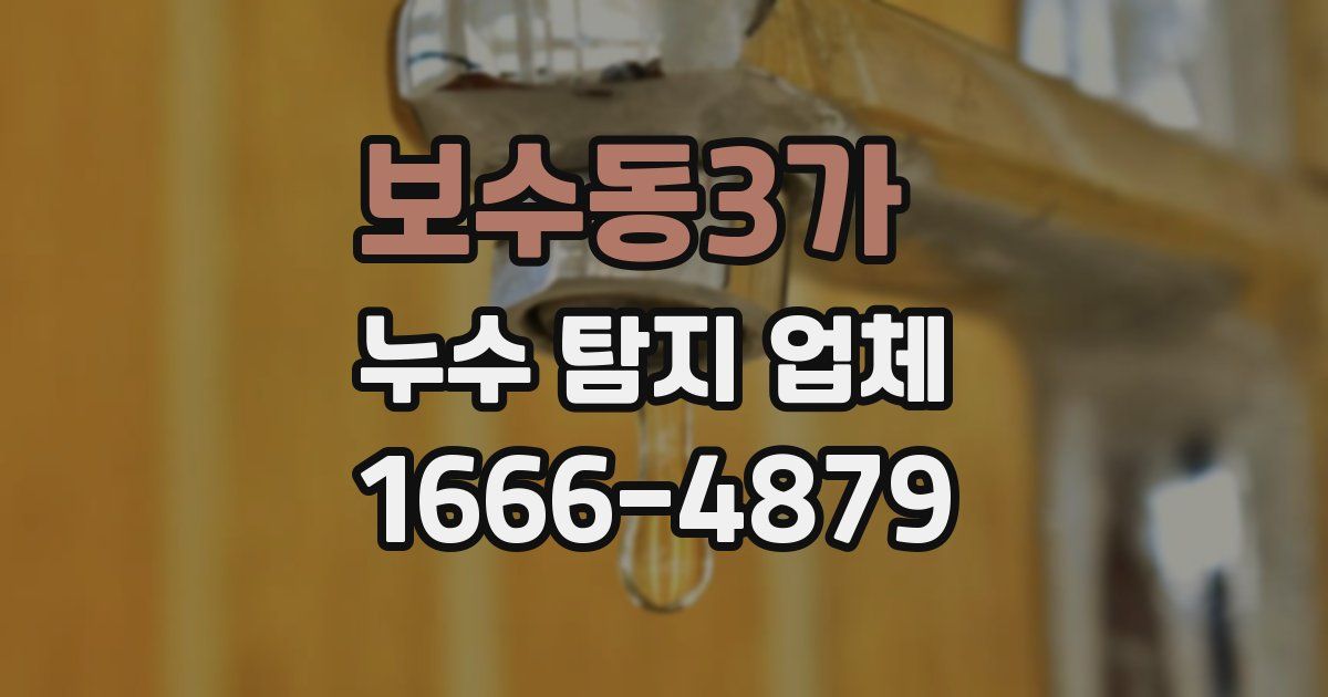 보수동3가 누수 탐지 업체