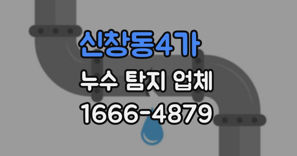신창동4가 누수 탐지 업체