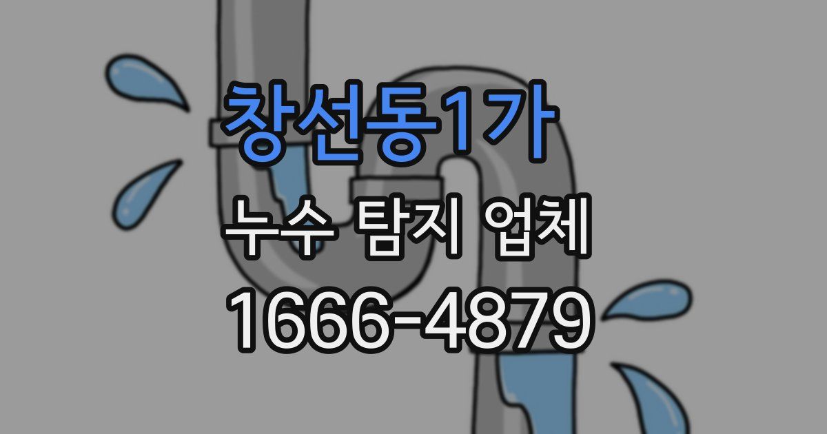 창선동1가 누수 탐지 업체