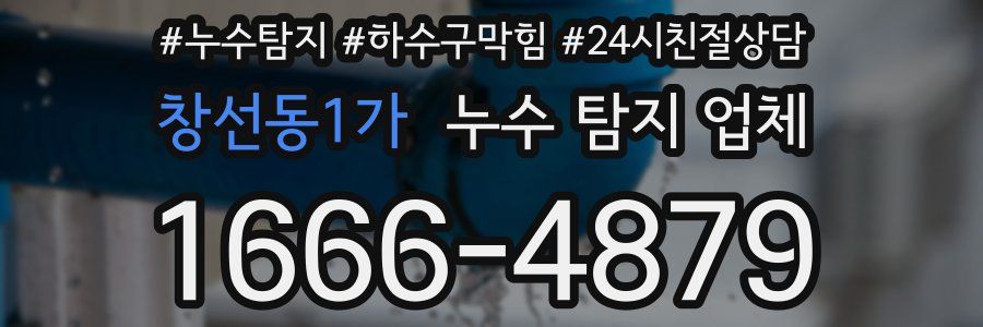 창선동1가 누수 탐지 업체