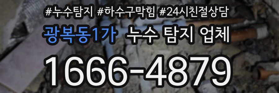 광복동1가 누수 탐지 업체
