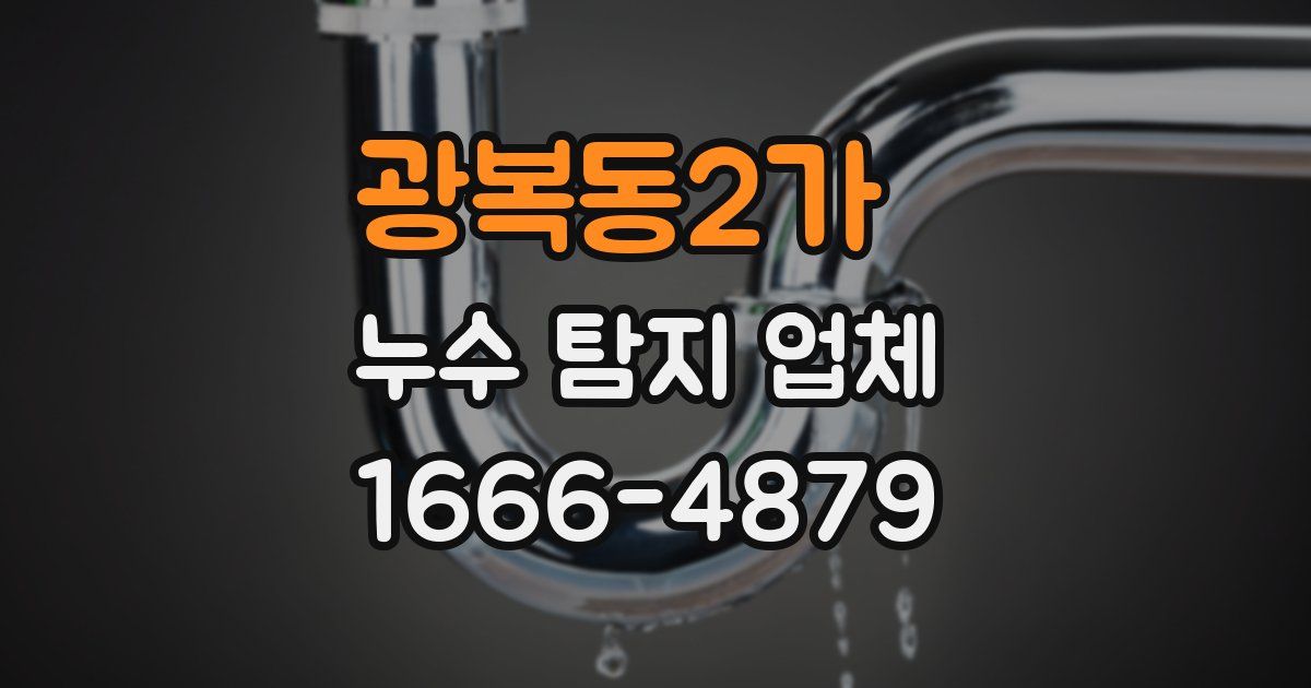 광복동2가 누수 탐지 업체