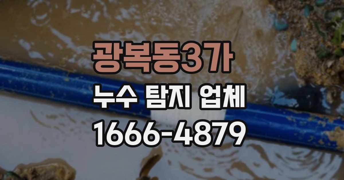 광복동3가 누수 탐지 업체