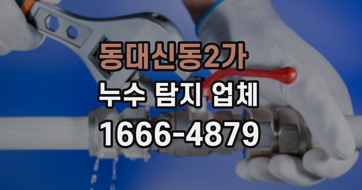 동대신동2가 누수 탐지 업체