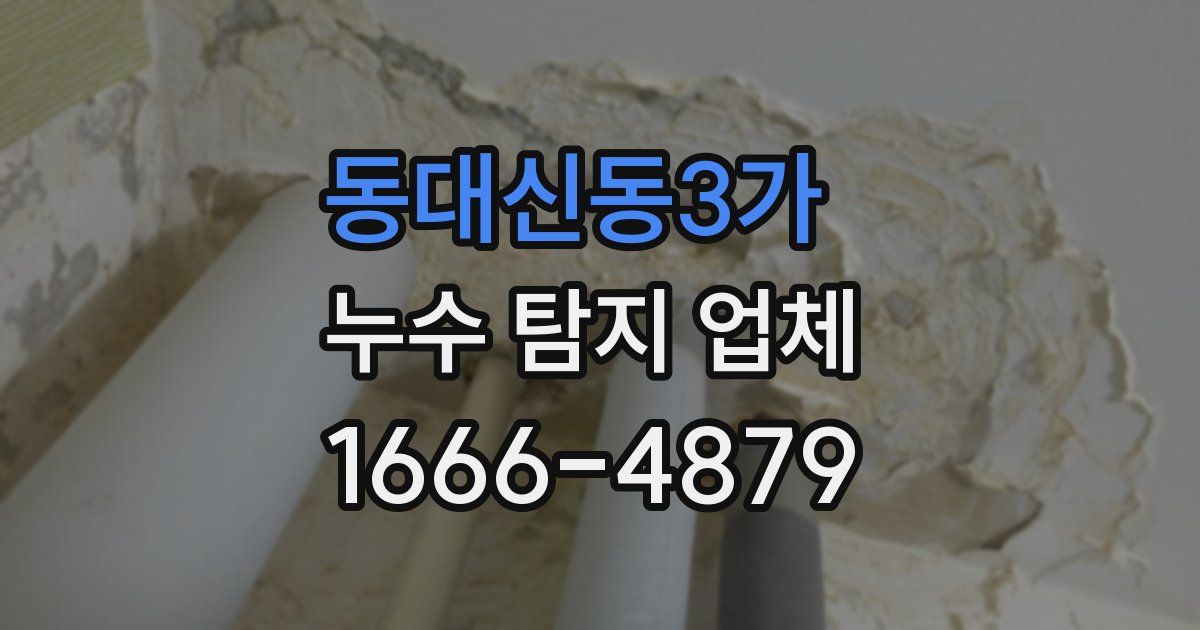 동대신동3가 누수 탐지 업체