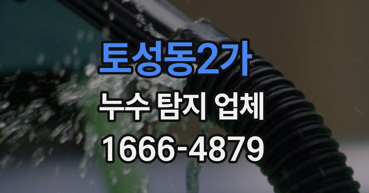 토성동2가 누수 탐지 업체