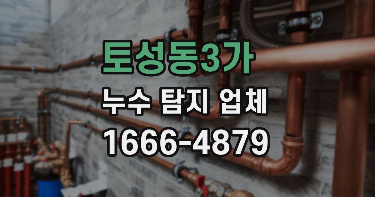 토성동3가 누수 탐지 업체