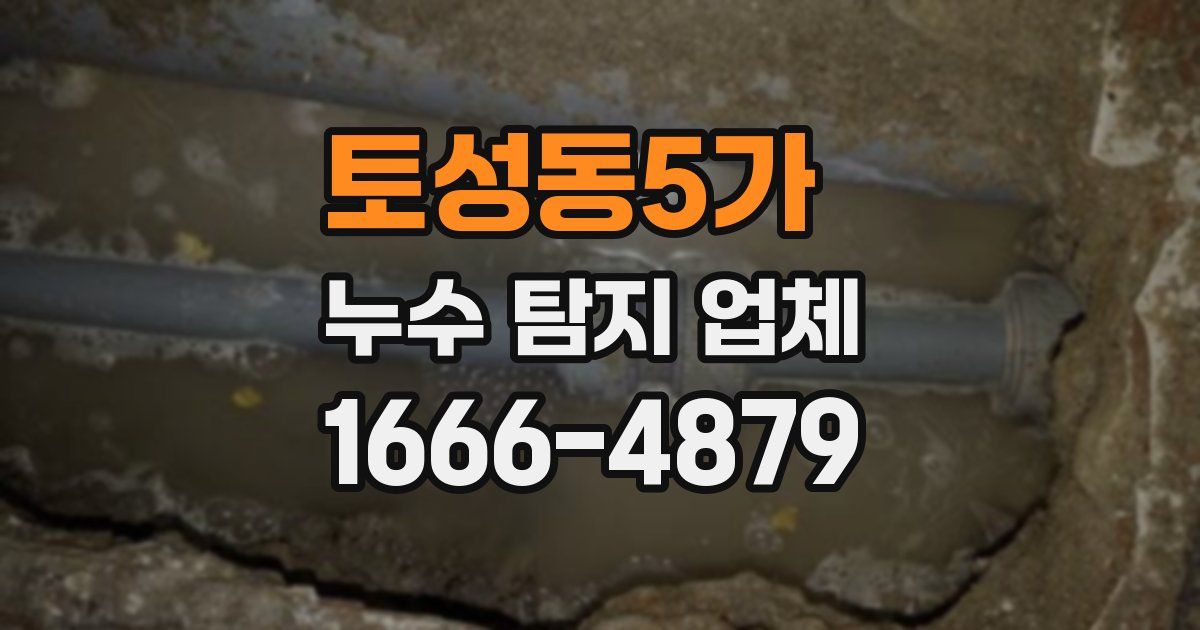 토성동5가 누수 탐지 업체