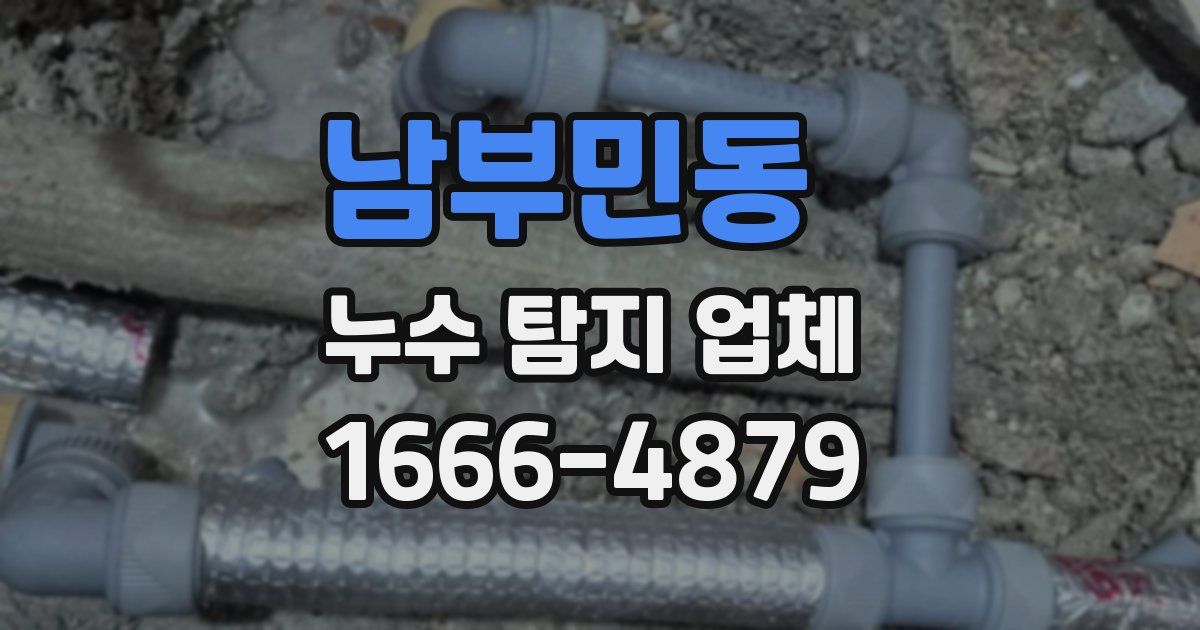 남부민동 누수 탐지 업체