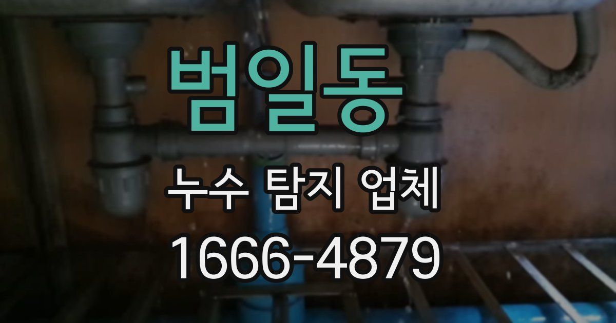 범일동 누수 탐지 업체